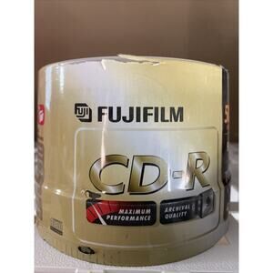 FUJIFILM CD-R 50 DISCS SPINDLE 700 MB 1X TO 48X NEW IN SEALED PACKAGE
